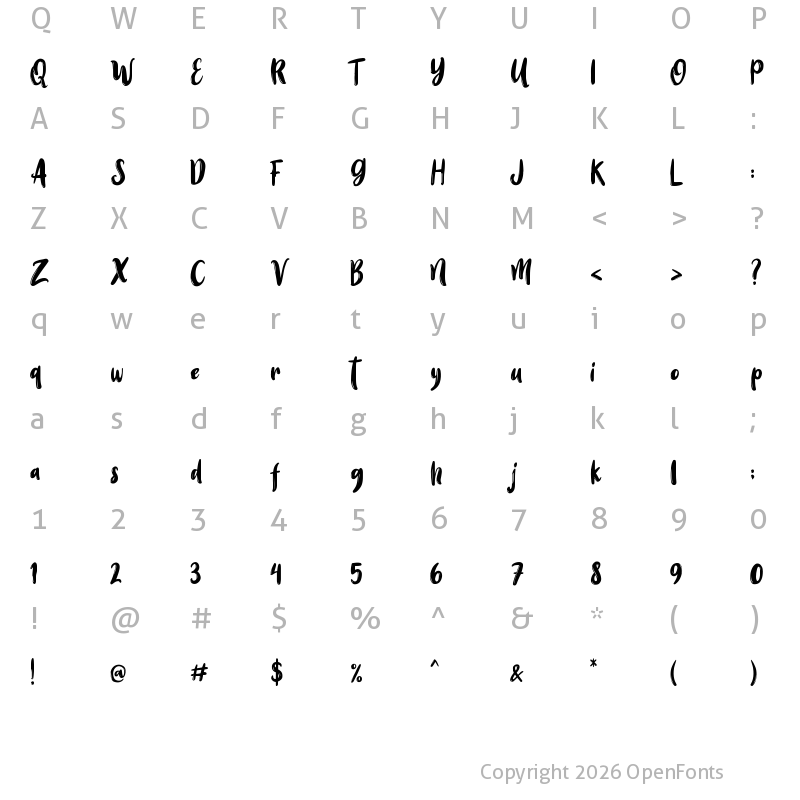 Character Map of Wensfort Regular