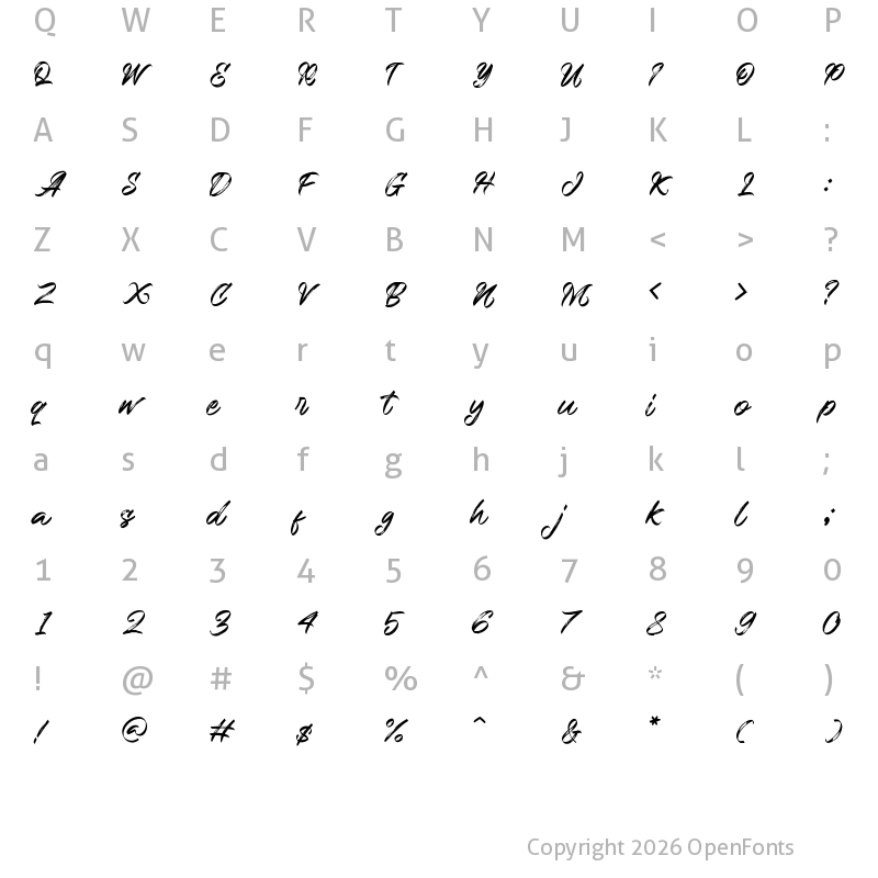 Character Map of Western Regular