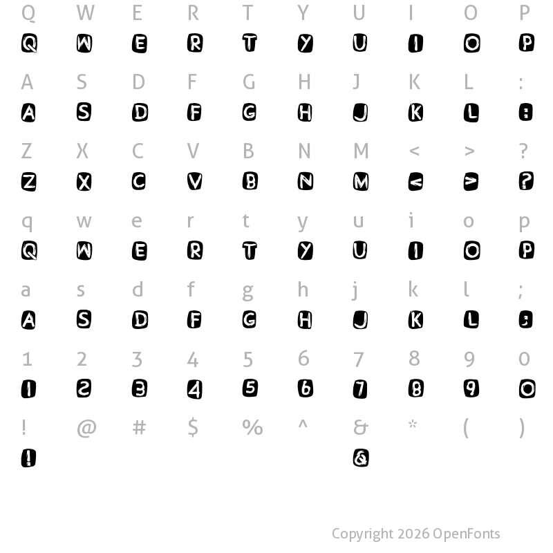 Character Map of What Are You Doing Regular