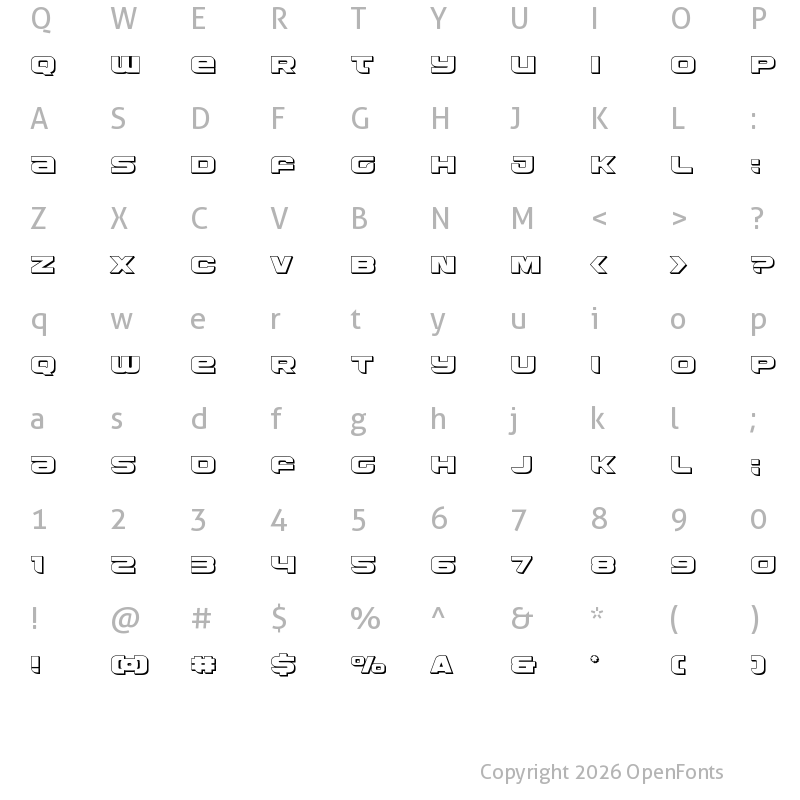 Character Map of Whiskey Girls 3D Regular