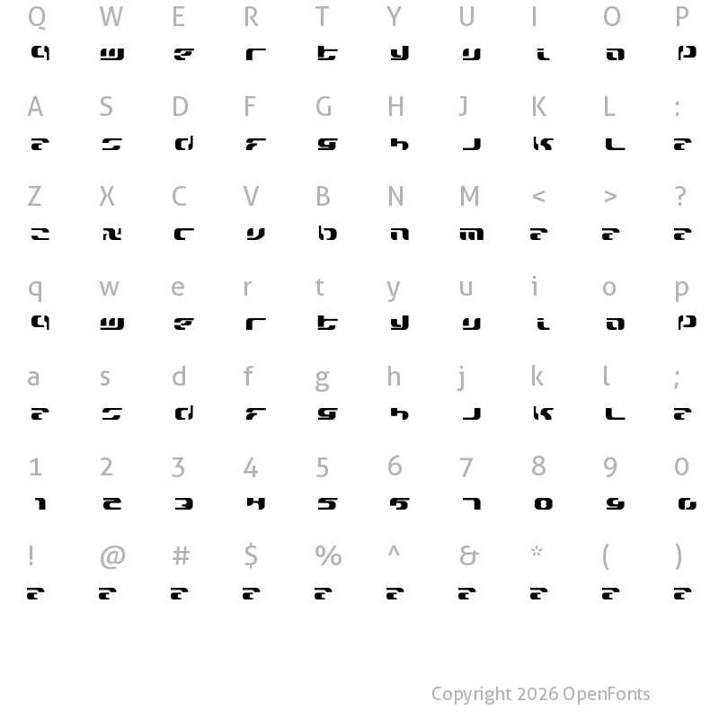 Character Map of widzeniea bold Regular