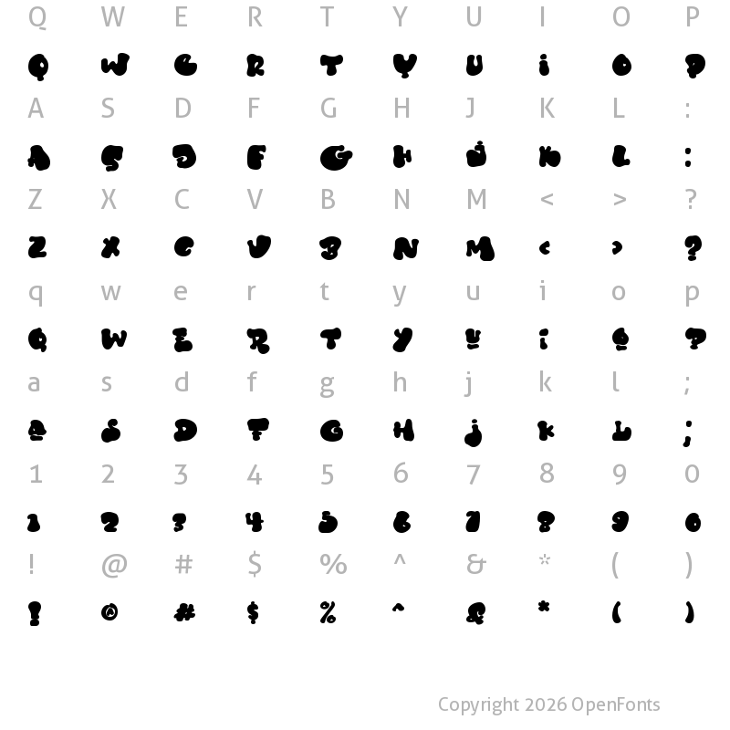 Character Map of Wild Jackal Regular