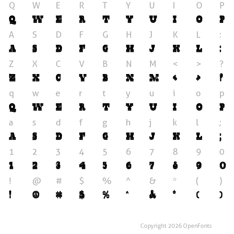 Character Map of Wild Justice - Free Trial Bold