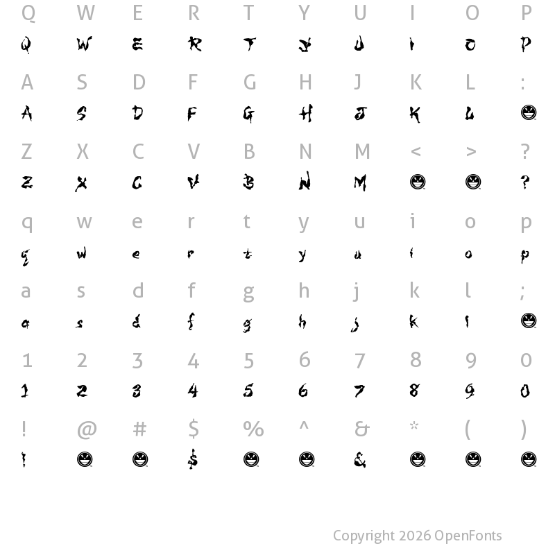 Character Map of WILD3 Infected Hurt Regular