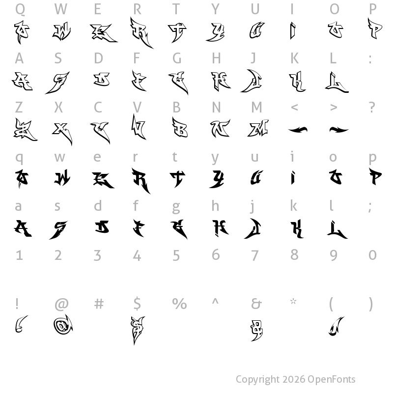 Character Map of WildStyle Basic