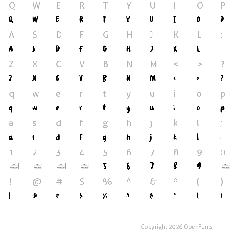 Character Map of Windsurf Regular