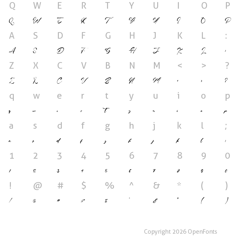 Character Map of Windy Davis Regular