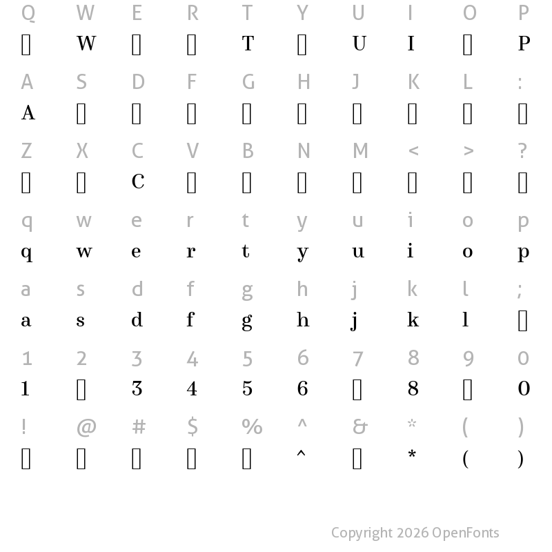Character Map of Winslow-BookSemiBold ?
