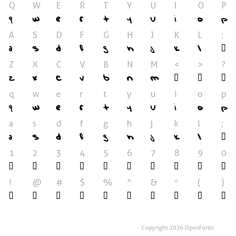 Character Map of Wise Rabbit Says Regular