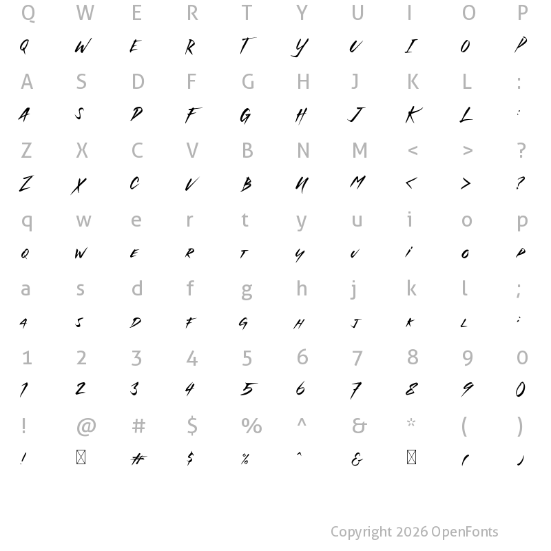 Character Map of Witness History Regular