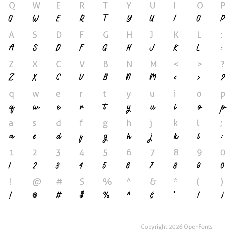 Character Map of Wonder Kids Regular