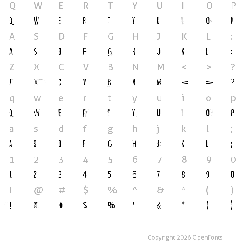 Character Map of Wrong time, right place Regular