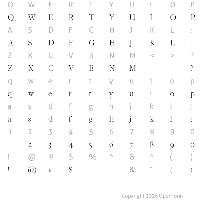 Character Map of Xylon Regular