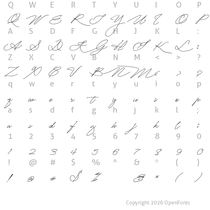 Character Map of Yasmin Regular