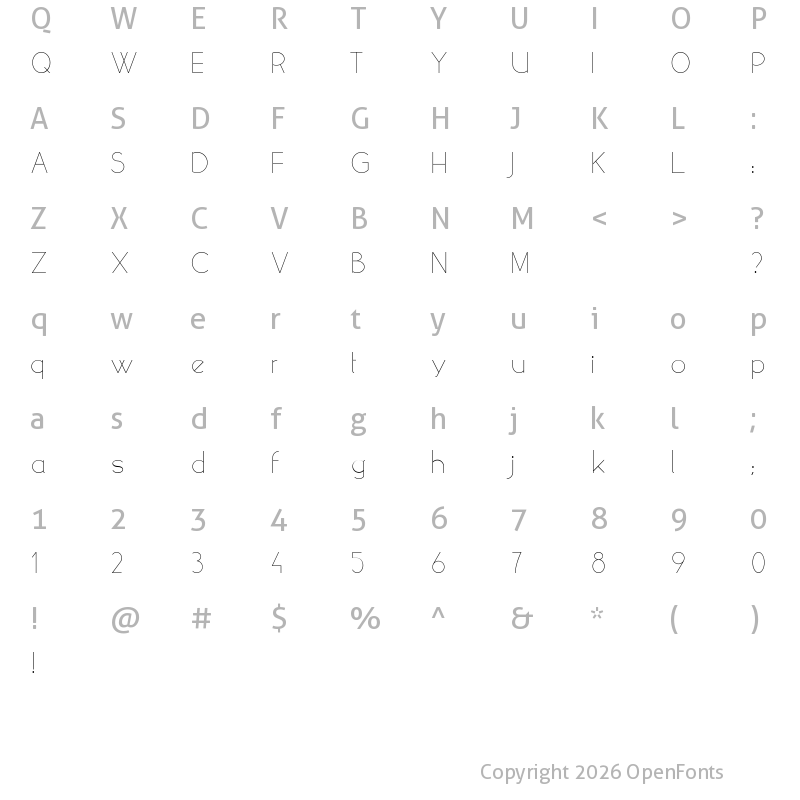 Character Map of yellow peas demo Regular