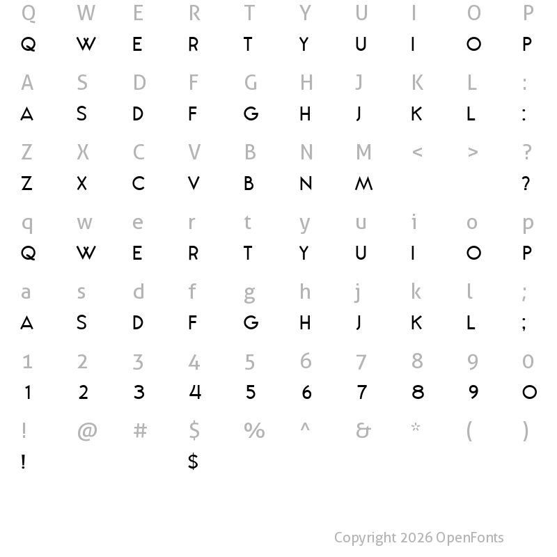 Character Map of Yellowed Thin
