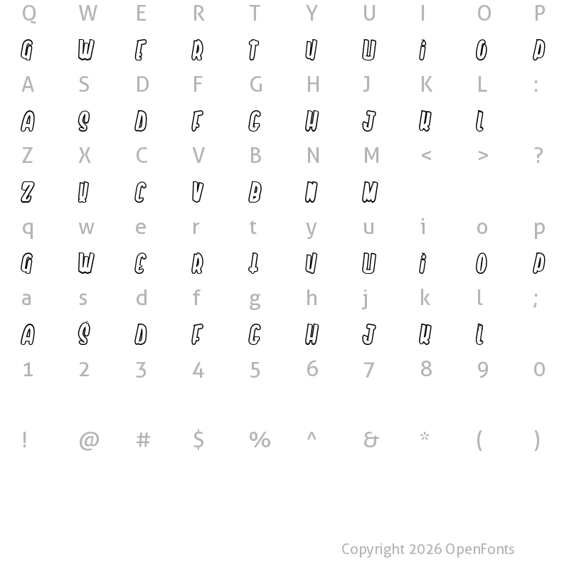 Character Map of Yo te amo pero en secreto Regular