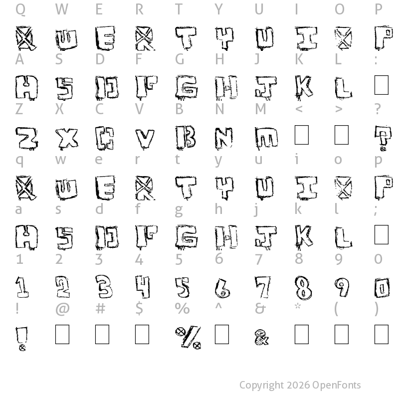 Character Map of Your Font Regular
