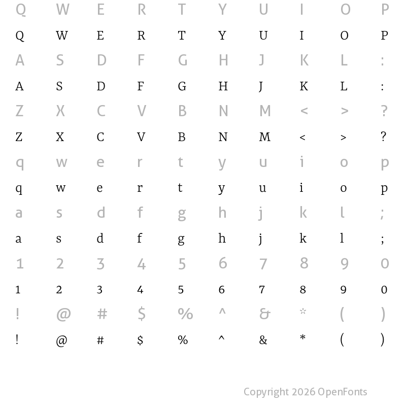 Character Map of Yrsa Light