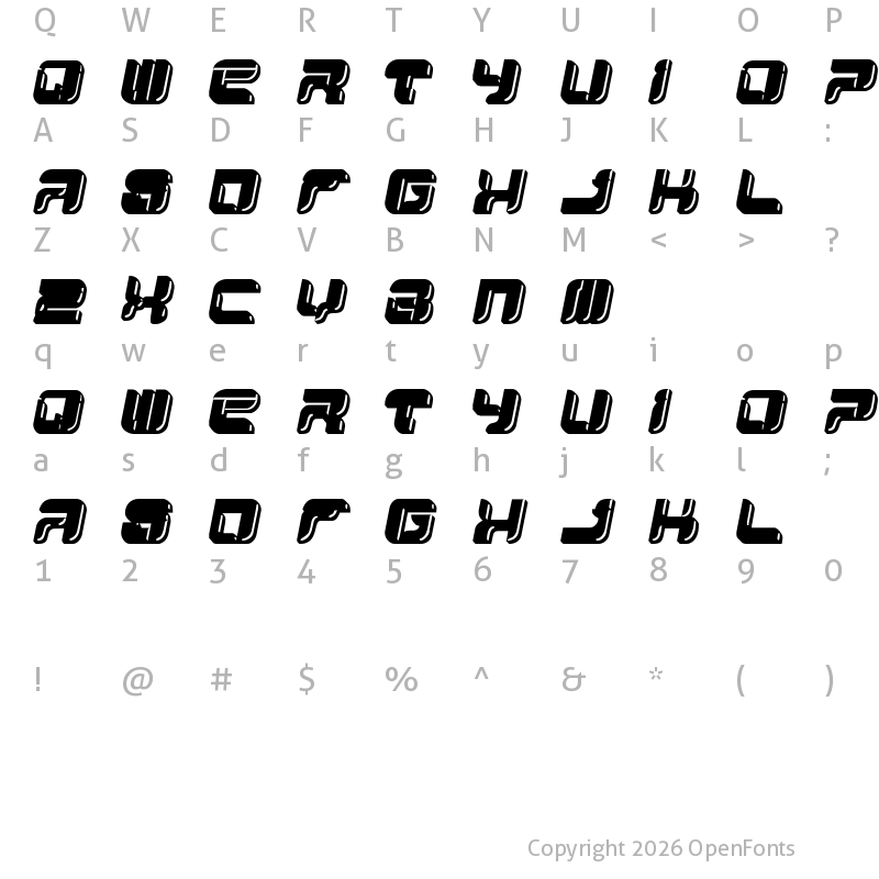 Character Map of YUM YUM chunky