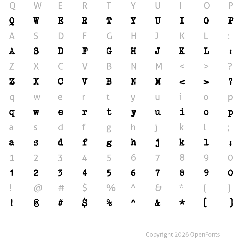Character Map of zai Courier Polski 1941 Regular