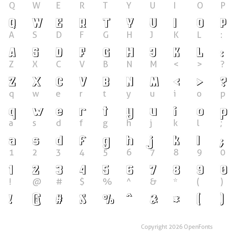 Character Map of zai Kinematografia Polska 1908 Regular