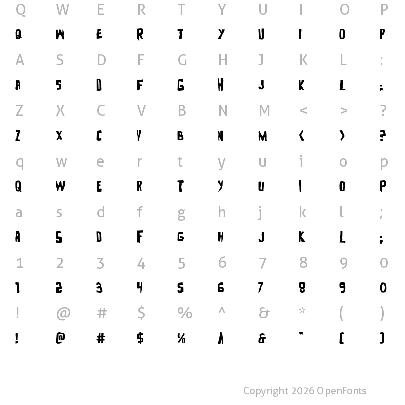 Character Map of Zakenstein Expanded Expanded