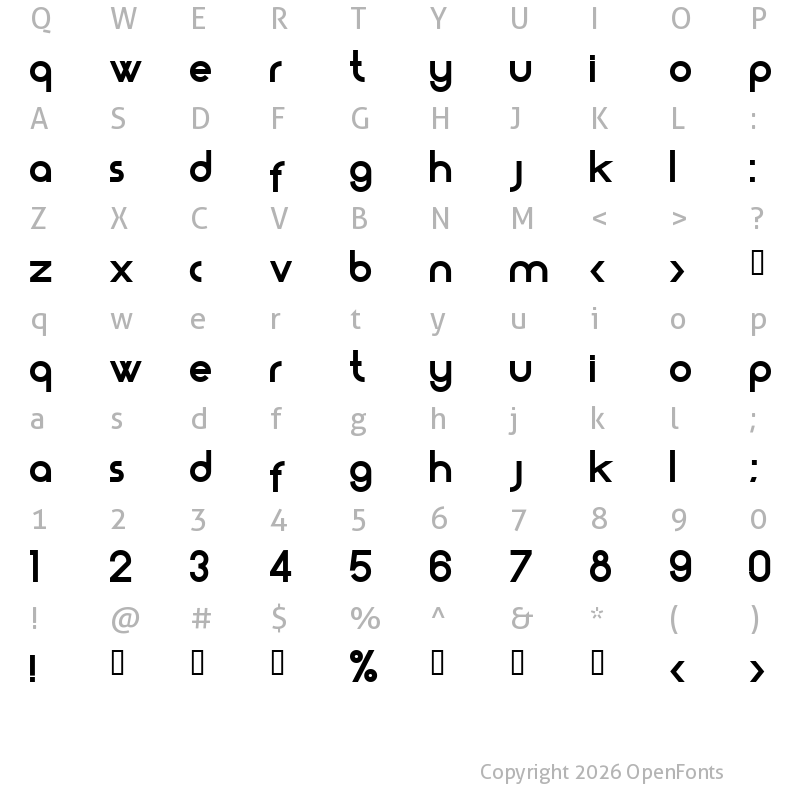 Character Map of ZARAUTZ SPECIAL Bold