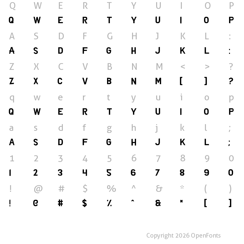 Character Map of Zed Said Regular