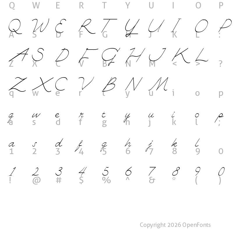 Character Map of Zhafir Regular