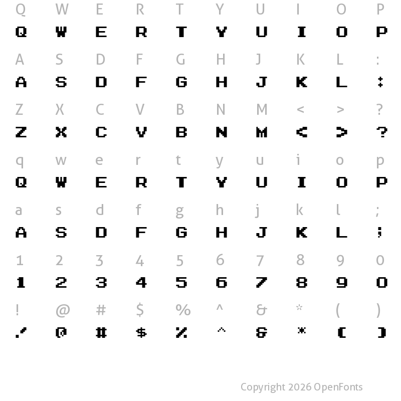Character Map of Zig Regular
