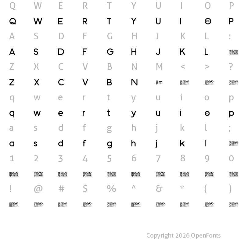 Character Map of Zilap Universal Regular