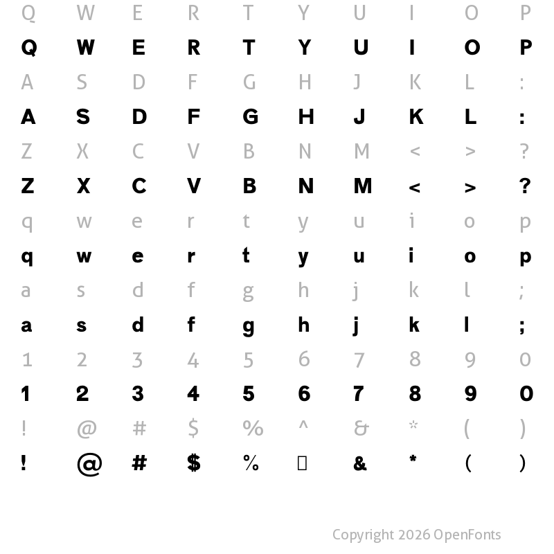 Character Map of Zisel Black